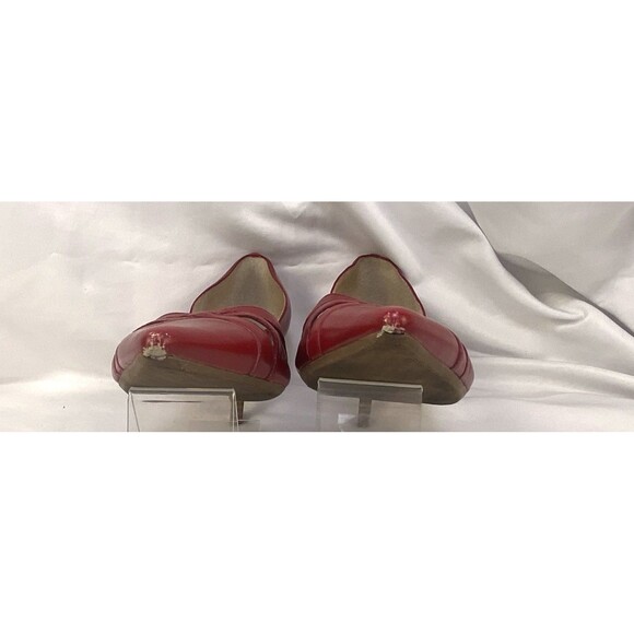 UNISA Viscate Pumps Size 7.5 B Red leather pointed toe kitten heels Y2K Retro * - Picture 7 of 13